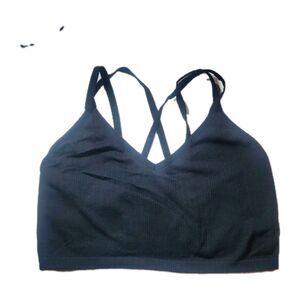Aerie seamless clean girl strappy bralette women’s M black